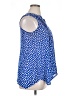 Perseption Concept Polka Dots Blue Sleeveless Blouse Size XL - photo 4