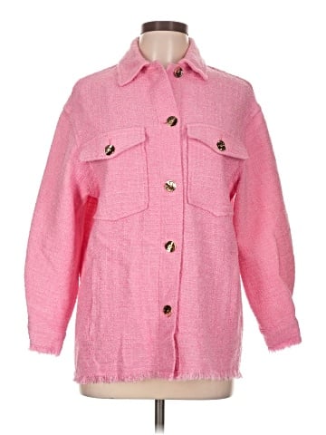 Zara 3/4 Sleeve Button-Down Shirt (view 1)