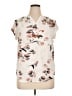 Fun2Fun Floral Ivory Sleeveless Blouse Size XL - photo 1