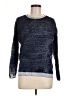 Blanc Noir 100% Cotton Metallic Blue Pullover Sweater Size M - photo 1