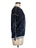 Blanc Noir 100% Cotton Metallic Blue Pullover Sweater Size M - photo 4