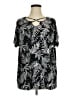 Catherines Black Short Sleeve Blouse Size 0X - photo 1