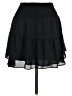 Krisa 100% Polyester Solid Black Casual Skirt Size M - photo 1