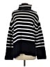 Gap 100% Cotton Stripes Blue Turtleneck Sweater Size S - photo 1
