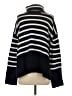Gap 100% Cotton Stripes Blue Turtleneck Sweater Size S - photo 2