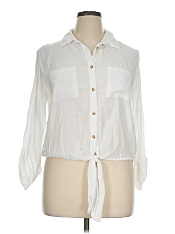 Notations Long Sleeve Button-Down Shirt (view 1)