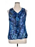 AB Studio 100% Polyester Blue Sleeveless Blouse Size XL - photo 1