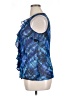 AB Studio 100% Polyester Blue Sleeveless Blouse Size XL - photo 5