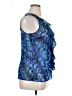 AB Studio 100% Polyester Blue Sleeveless Blouse Size XL - photo 4