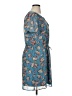 DR2 100% Polyester Paisley Blue Casual Dress Size XL - photo 4
