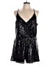 Just Fab 100% Polyester Stars Black Romper Size L - photo 1