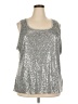 Massini Silver Sleeveless Top Size 4X - photo 1