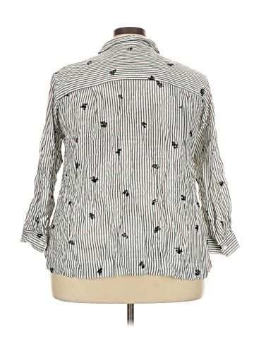 Jane and Delancey 3/4 Sleeve Button-Down Shirt (view 2)