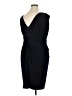 Xscape Solid Black Cocktail Dress Size 16 - photo 2