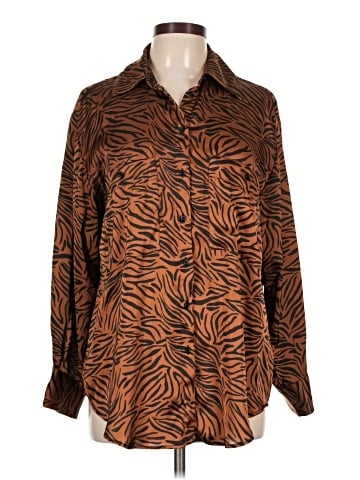 Zara Long Sleeve Button-Down Shirt (view 1)