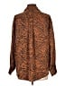 Zara Animal Print Brown Long Sleeve Button-Down Shirt Size L - photo 2