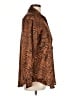 Zara Animal Print Brown Long Sleeve Button-Down Shirt Size L - photo 4