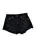 Zara Black Denim Shorts Size 4 - photo 1