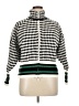 Unbranded 100% Polyester Houndstooth Green Turtleneck Sweater Size XL - photo 1