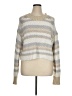 Free People Stripes Ivory Pullover Sweater Size XL - photo 1