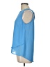 Glamorous 100% Polyester Blue Sleeveless Blouse Size L - photo 5