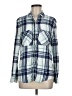 Express Plaid Blue Long Sleeve Button-Down Shirt Size M - photo 1