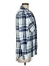 Express Plaid Blue Long Sleeve Button-Down Shirt Size M - photo 4