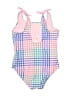 Pink Platinum Plaid Pink One Piece Swimsuit Size 4 - 5 - photo 2