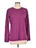 Nike 100% Polyester Purple Long Sleeve T-Shirt Size L - photo 1