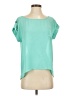 Mine 100% Polyester Teal Short Sleeve Blouse Size S - photo 1