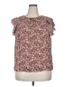 DR2 100% Polyester Burgundy Short Sleeve Blouse Size XXL - photo 1
