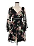 A. Byer 100% Polyester Floral Black Cocktail Dress Size 7 - photo 1