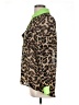 Truth NYC 100% Polyester Animal Print Green Long Sleeve Blouse Size L - photo 5