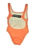 Speedo Color Block Orange One Piece Swimsuit Size 8 - photo 2