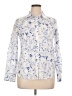Talbots Print Ivory Long Sleeve Button-Down Shirt Size 14 - photo 1