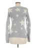 Marled by Reunited 100% Cotton Stars Silver Pullover Sweater Size XS - photo 2