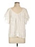 Ramy Brook Ivory Short Sleeve Blouse Size L - photo 1