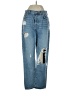 Forever 21 100% Cotton Hearts Blue Jeans Size 25 waist - photo 1