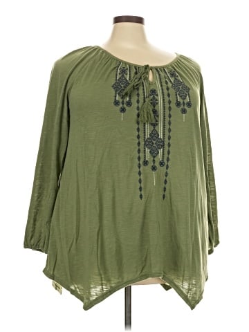 Faded Glory 3/4 Sleeve Blouse (view 1)