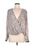 DKNY 100% Polyester Silver Long Sleeve Blouse Size M - photo 1