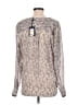 DKNY 100% Polyester Silver Long Sleeve Blouse Size M - photo 2