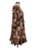AaKaa 100% Polyester Paisley Brown Casual Dress Size S - photo 4