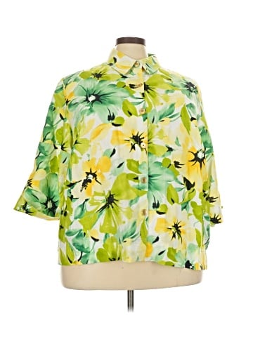 Jones New York Sport 3/4 Sleeve Button-Down Shirt (view 1)