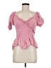 White Birch Pink Short Sleeve Top Size M - photo 1