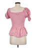 White Birch Pink Short Sleeve Top Size M - photo 2