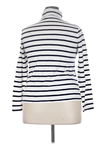 Madewell Whisper Cotton Turtleneck in Kearney Stripe (view 2)