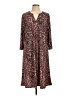 N Touch Print Brown Casual Dress Size L - photo 1