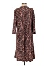 N Touch Print Brown Casual Dress Size L - photo 2