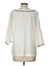 P.E.T.A.L.S 100% Cotton Ivory 3/4 Sleeve Blouse Size L - photo 2
