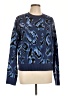 Derek Lam Animal Print Blue Pullover Sweater Size L - photo 1
